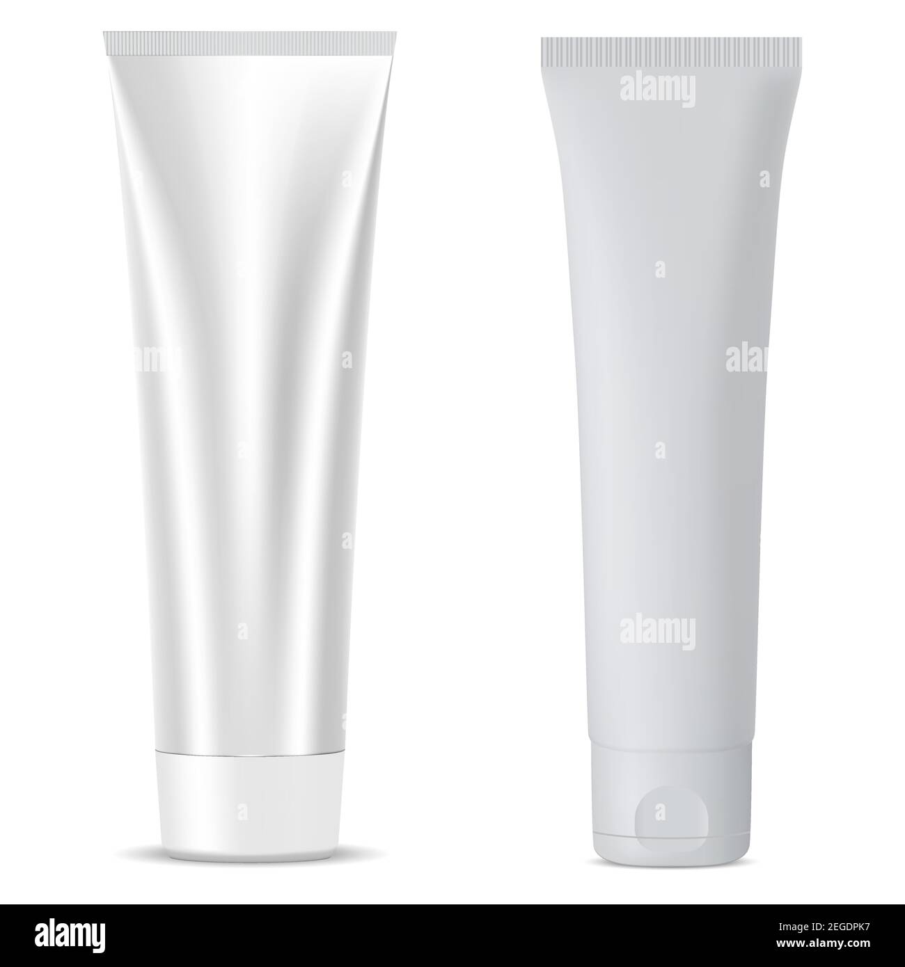 Kosmetische Tube Mockup Schablone in silber metallic Farbe. Glas für Creme, Salbe, Maske, Ton, Feuchtigkeitscreme. Hochwertige Vektorverpackung 3d illustratio Stock Vektor