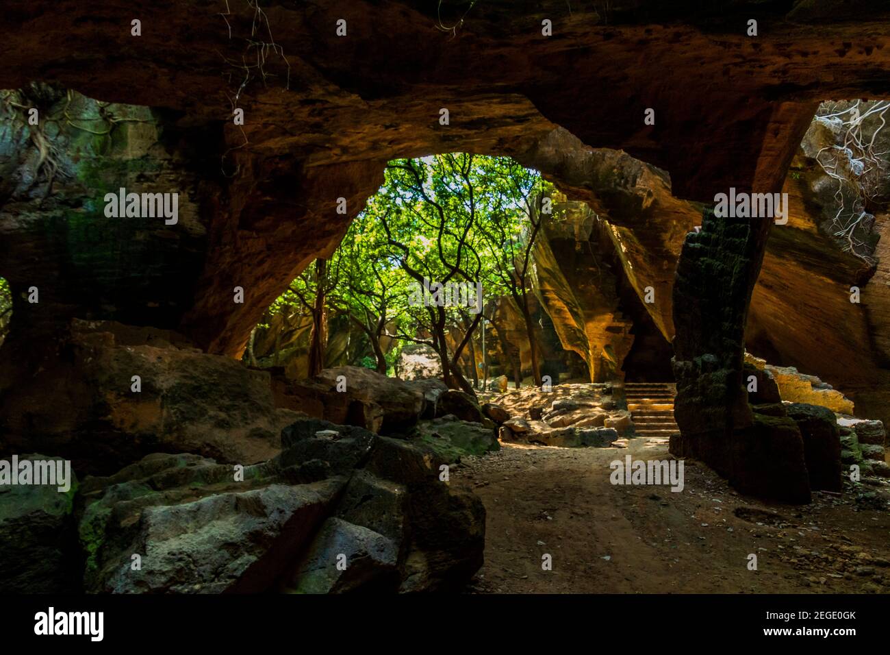 Naida Caves, Diu am Tag Stockfoto