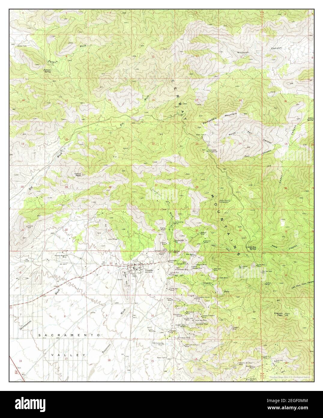 Chloride, Arizona, Karte 1968, 1:24000, Vereinigte Staaten von Amerika von Timeless Maps, Daten U.S. Geological Survey Stockfoto