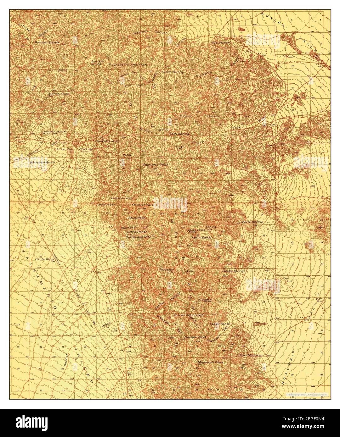 Chloride, Arizona, Karte 1939, 1:48000, Vereinigte Staaten von Amerika von Timeless Maps, Daten U.S. Geological Survey Stockfoto