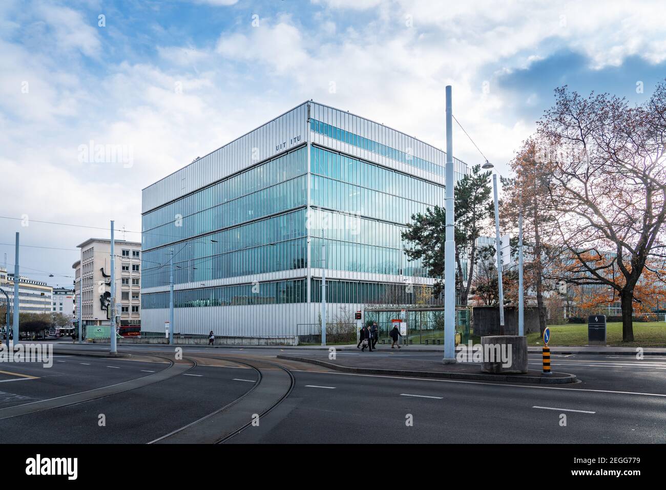 International Telecommunication Union (ITU) - Spezialagentur der Vereinten Nationen - Genf, Schweiz Stockfoto