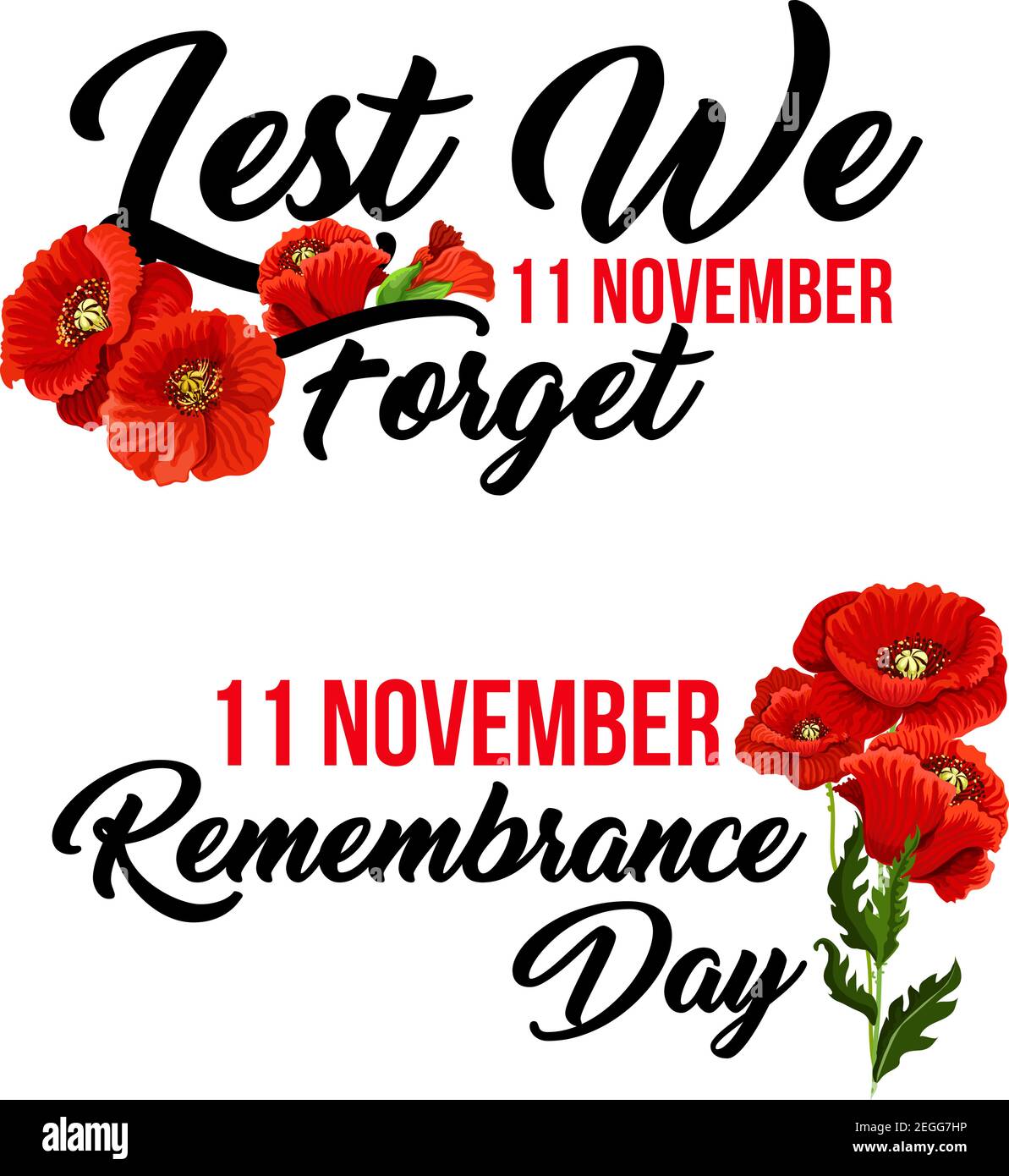 Remembrance Day damit wir Mohnblumen Ikone für 11 November vergessen Anzac australischen, kanadischen und Commonwealth Waffenstillstand und Freiheit Gedenken. Vec Stock Vektor