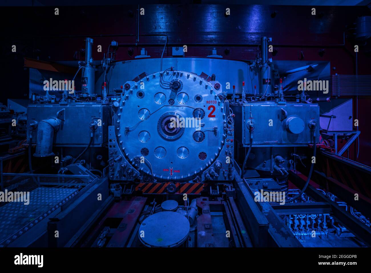 CERN - Europäische Organisation für Kernforschung - deaktiviertes Synchrocyclotron - Genf, Schweiz Stockfoto