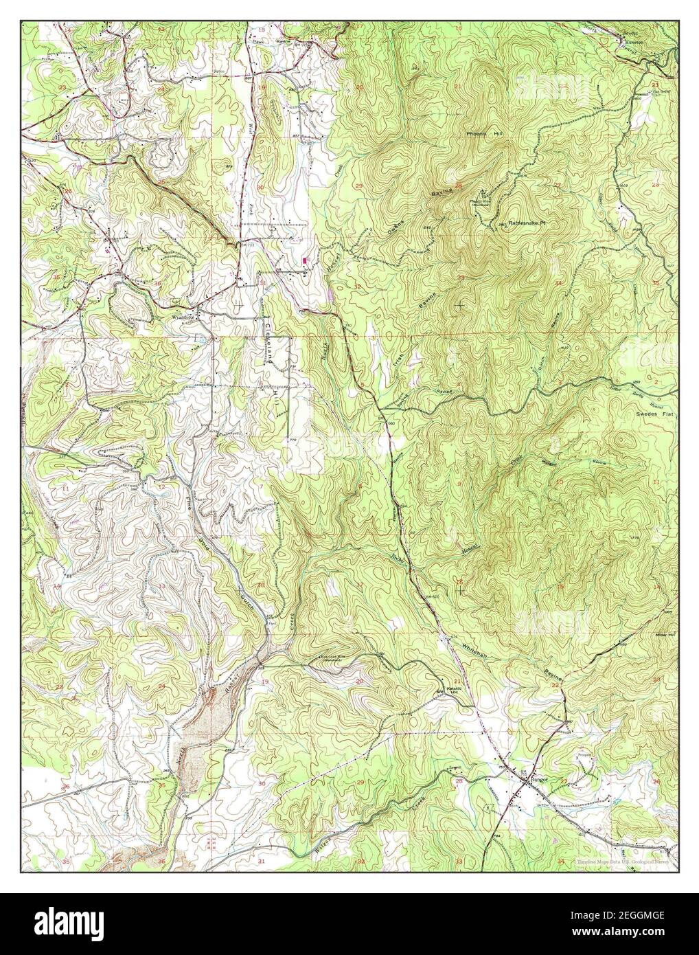 Bangor, California, Karte 1947, 1:24000, Vereinigte Staaten von Amerika von Timeless Maps, Daten U.S. Geological Survey Stockfoto