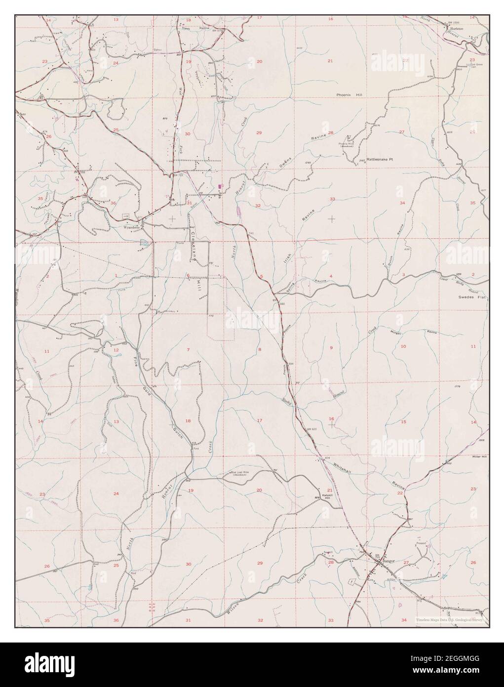 Bangor, California, Karte 1947, 1:24000, Vereinigte Staaten von Amerika von Timeless Maps, Daten U.S. Geological Survey Stockfoto