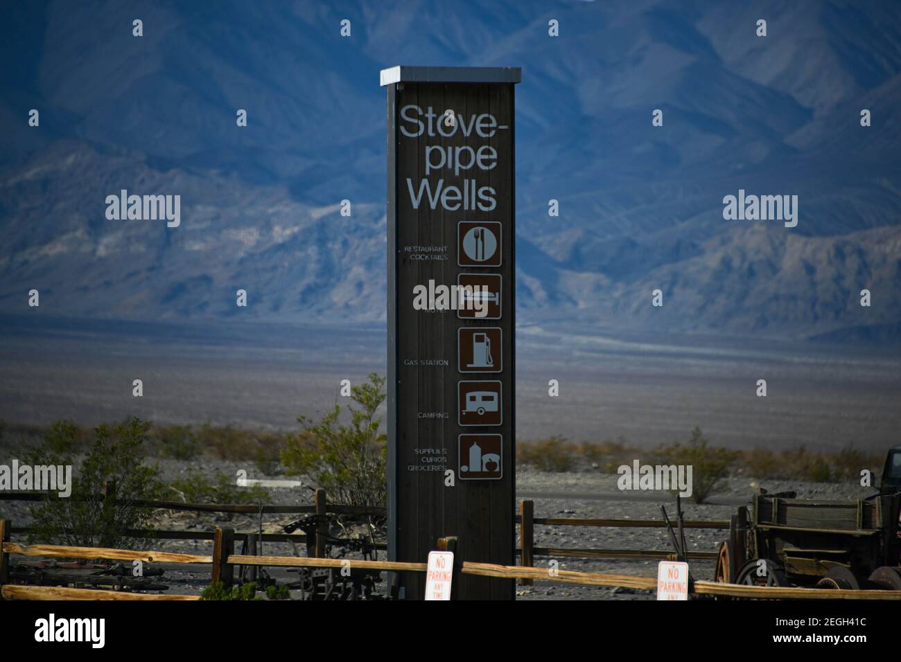 Allgemeine Gesamtansicht von Stovepipe Wells im Death Valley National Park, Calif, Montag, 15. Februar 2021. (Dylan Stewart/Image of Sport) Stockfoto