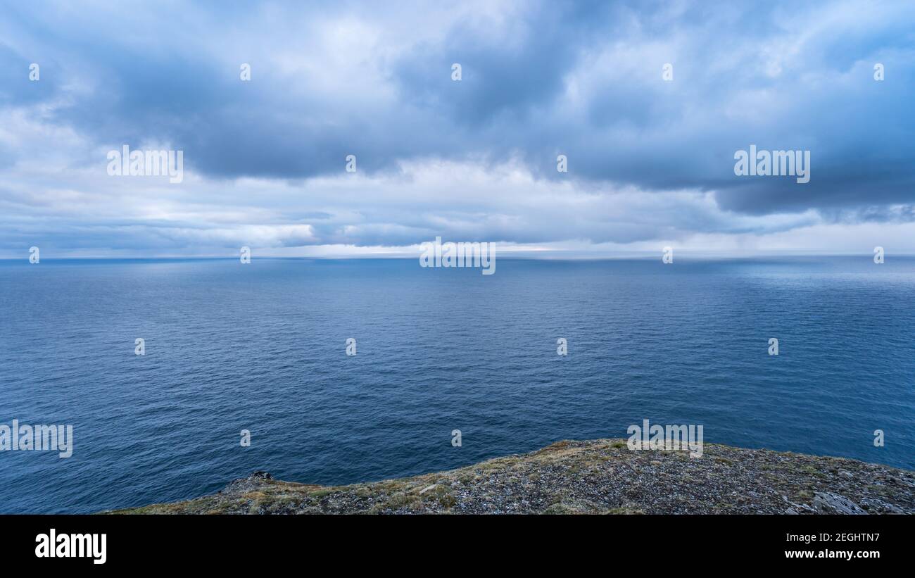 Barentssee, ein Teil des Atlantischen Ozeans im Norden Norwegens, Nordkapp, der nördlichste Punkt Europas Stockfoto