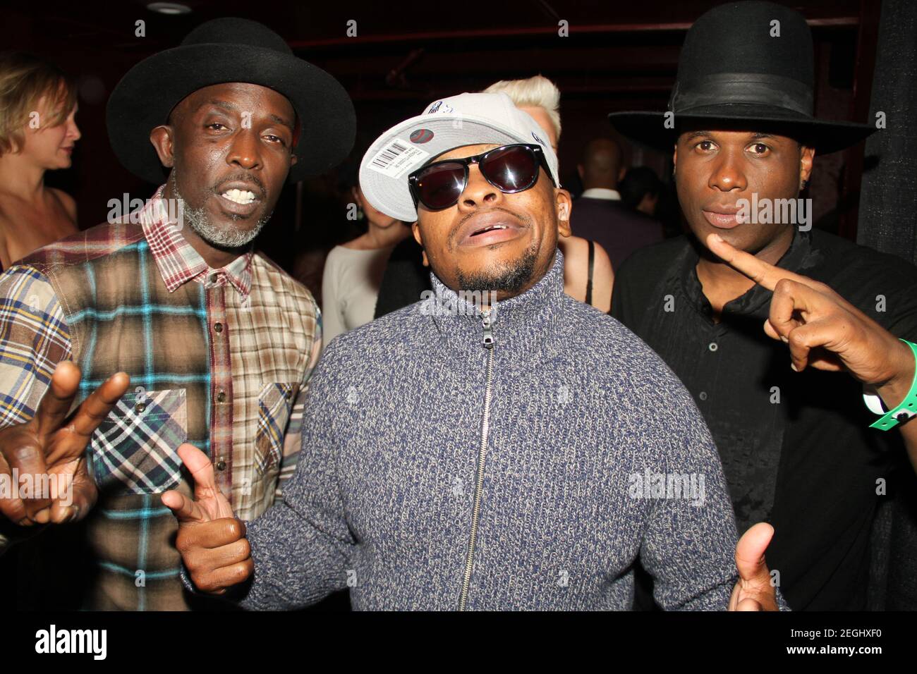 LOS ANGELES, CA - JANUAR 23: Michael K Williams, Scarface, Jay Electronica bei Trans4m Konzert zugunsten der i.am.Angel Foundation in Avalon am 23. Januar 2014 in Hollywood, Kalifornien. Foto: Walik Goshorn / MediaPunch michael k williams, j electronica Stockfoto