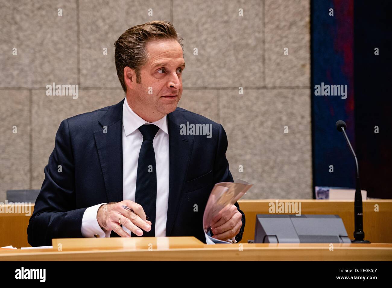 Den Haag Niederlande 26 Januar Gesundheitsminister Hugo De Jonge Bei Der Debatte Uber Das Ggd Coronavirus Datenleck Am 26 Januar 2021 I Gesehen Stockfotografie Alamy