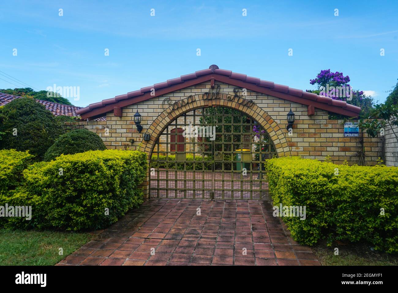 Eingang zur Villa in Gold Coast Queensland Australien Stock Photo Stock Bilder Stock Bilder Stockfoto
