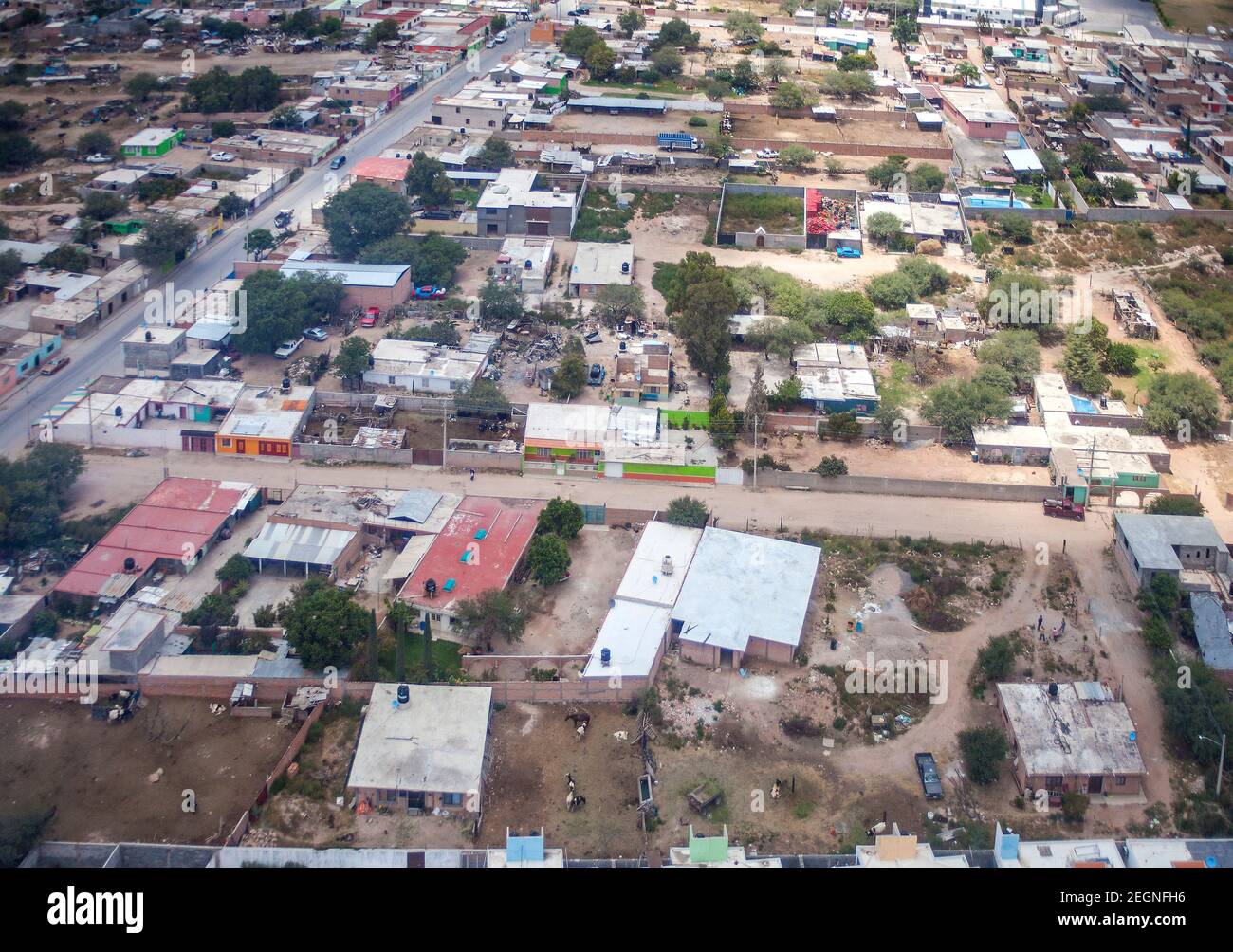Schlechte Gegend in der Nähe von Queretaro, Mexiko Stockfoto