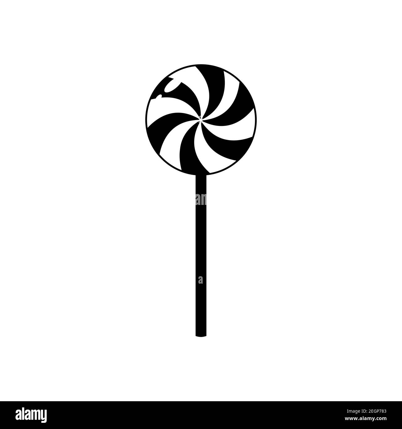 Candy Lollipop Vektor-Symbol einfaches Design isoliert auf weißem Hintergrund. Vektor. Stock Vektor
