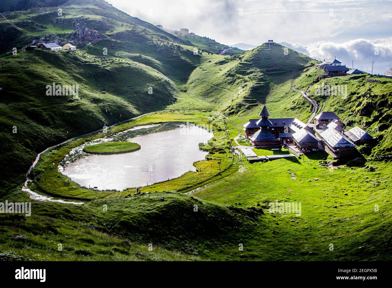 Prashar Lake, Mandi, Himachal Pradesh Stockfoto