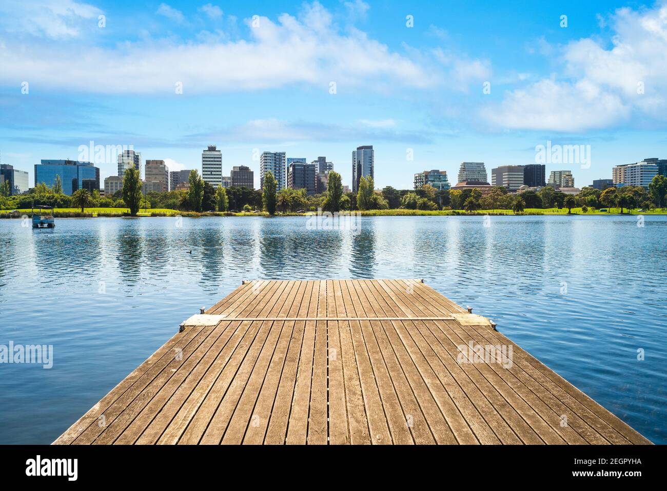 Landschaft des albert Parks in victoria, melbourne, australien Stockfoto