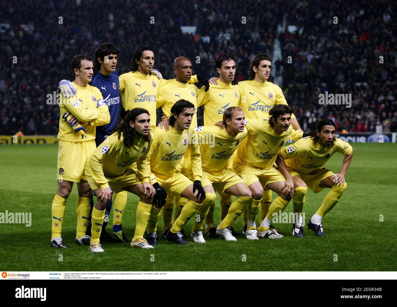 Fussball Manchester United Gegen Villarreal Uefa Champions League Group Stage Matchday Five Gruppe D Old Trafford 05 06 22 11 05 Villarreal Team Line Up Pflichtnachweis Action Images Michael Regan Stockfotografie Alamy