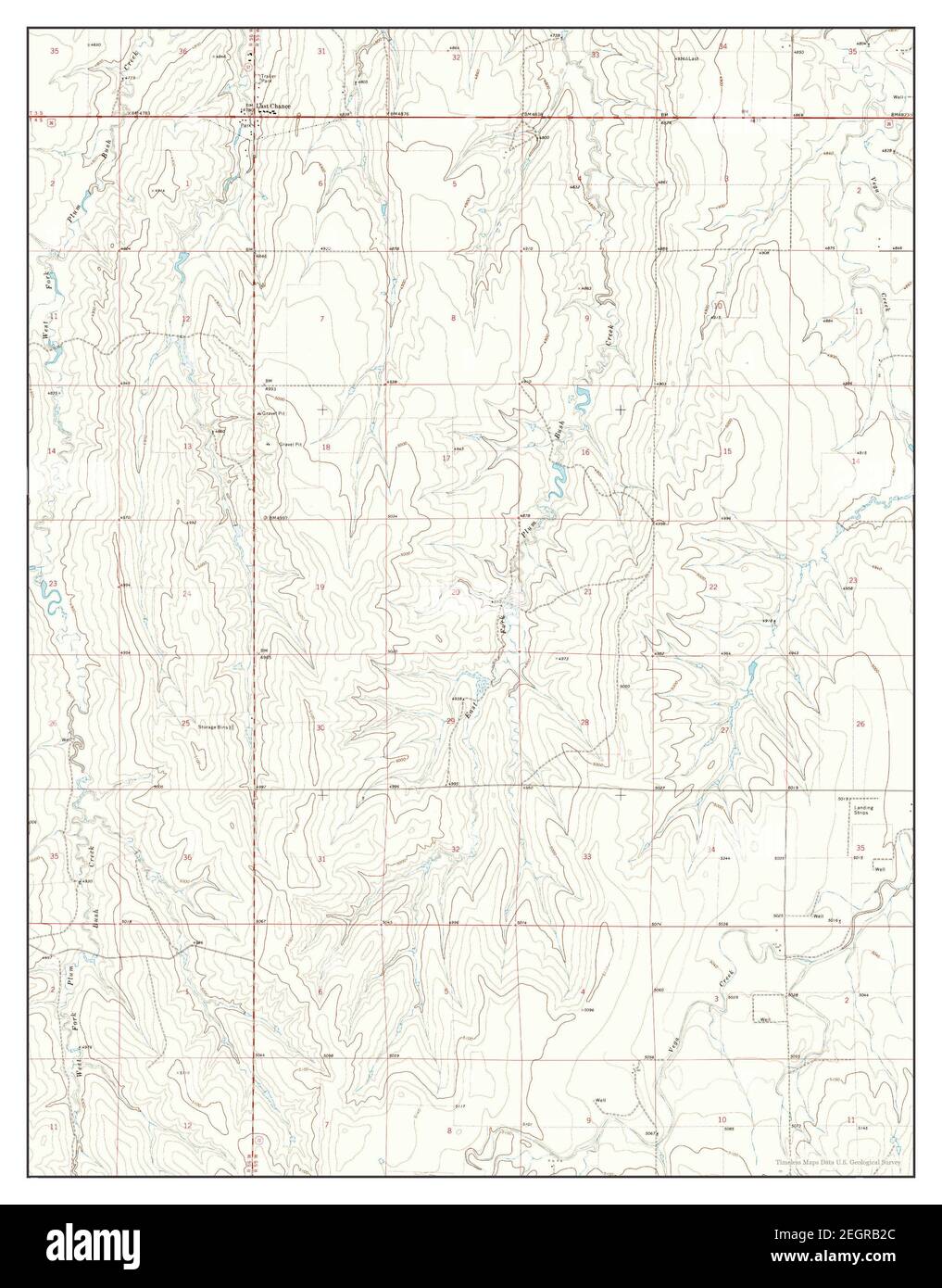 Last Chance, Colorado, Karte 1973, 1:24000, Vereinigte Staaten von Amerika von Timeless Maps, Daten U.S. Geological Survey Stockfoto