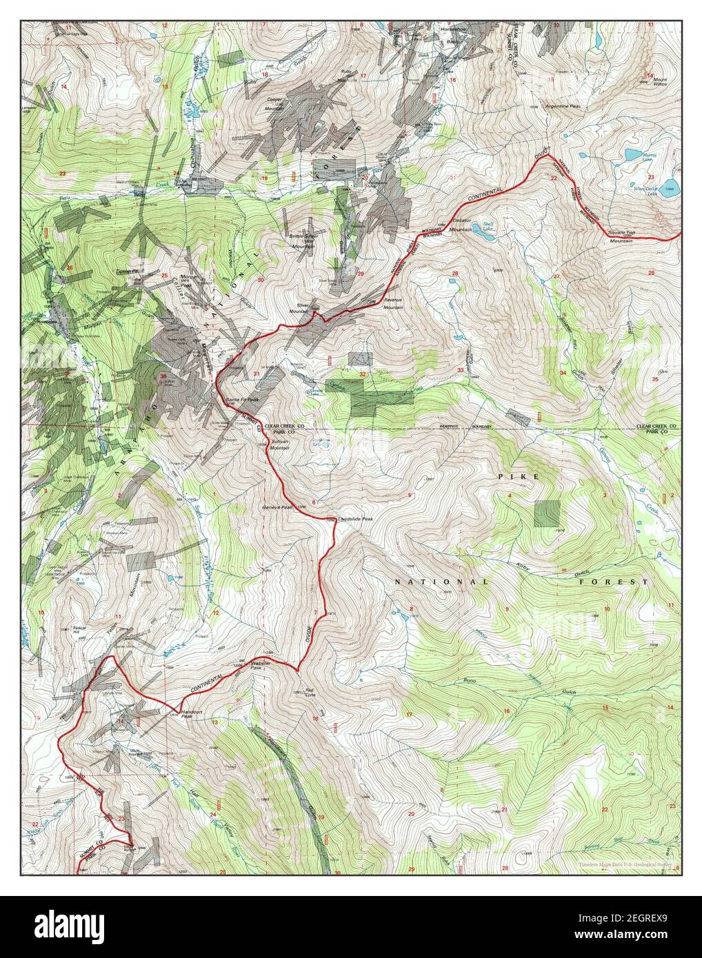 Montezuma, Colorado, Karte 1994, 1:24000, Vereinigte Staaten von Amerika von Timeless Maps, Daten U.S. Geological Survey Stockfoto
