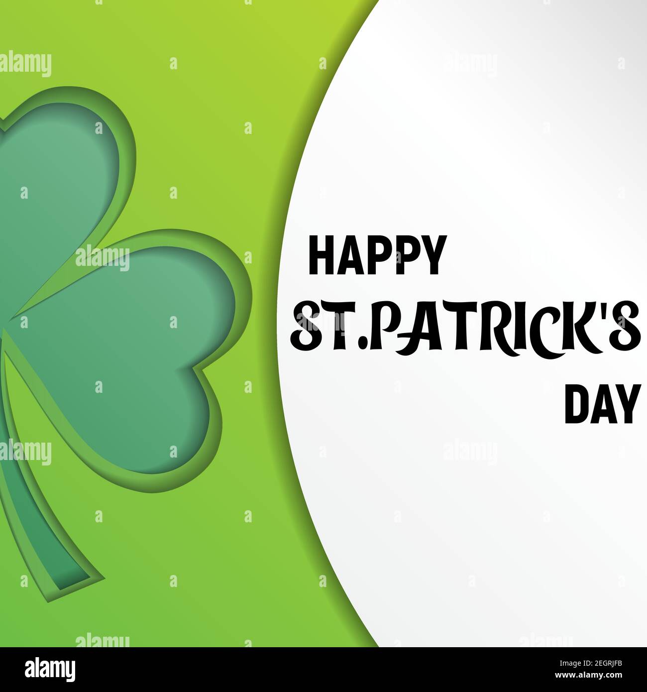 Embleme Blatt Klee. Irischer Kleeblatt hinterläßt Hintergrund für Happy St. Patrick s Day. EPS 10 Stock Vektor