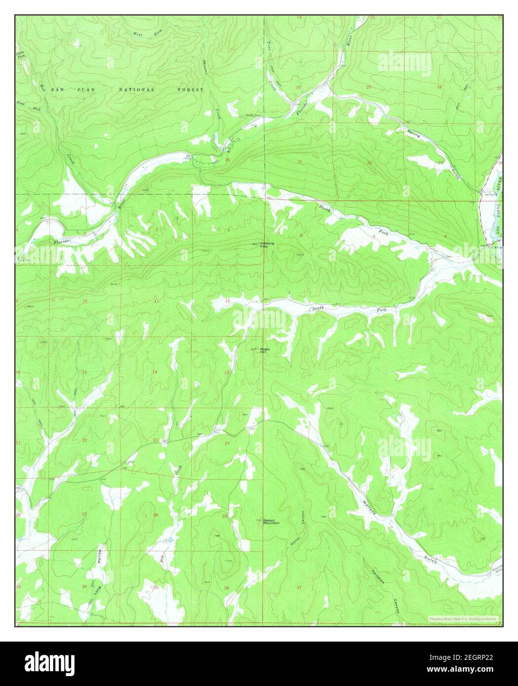 Rules Hill, Colorado, Karte 1964, 1:24000, Vereinigte Staaten von Amerika von Timeless Maps, Daten U.S. Geological Survey Stockfoto