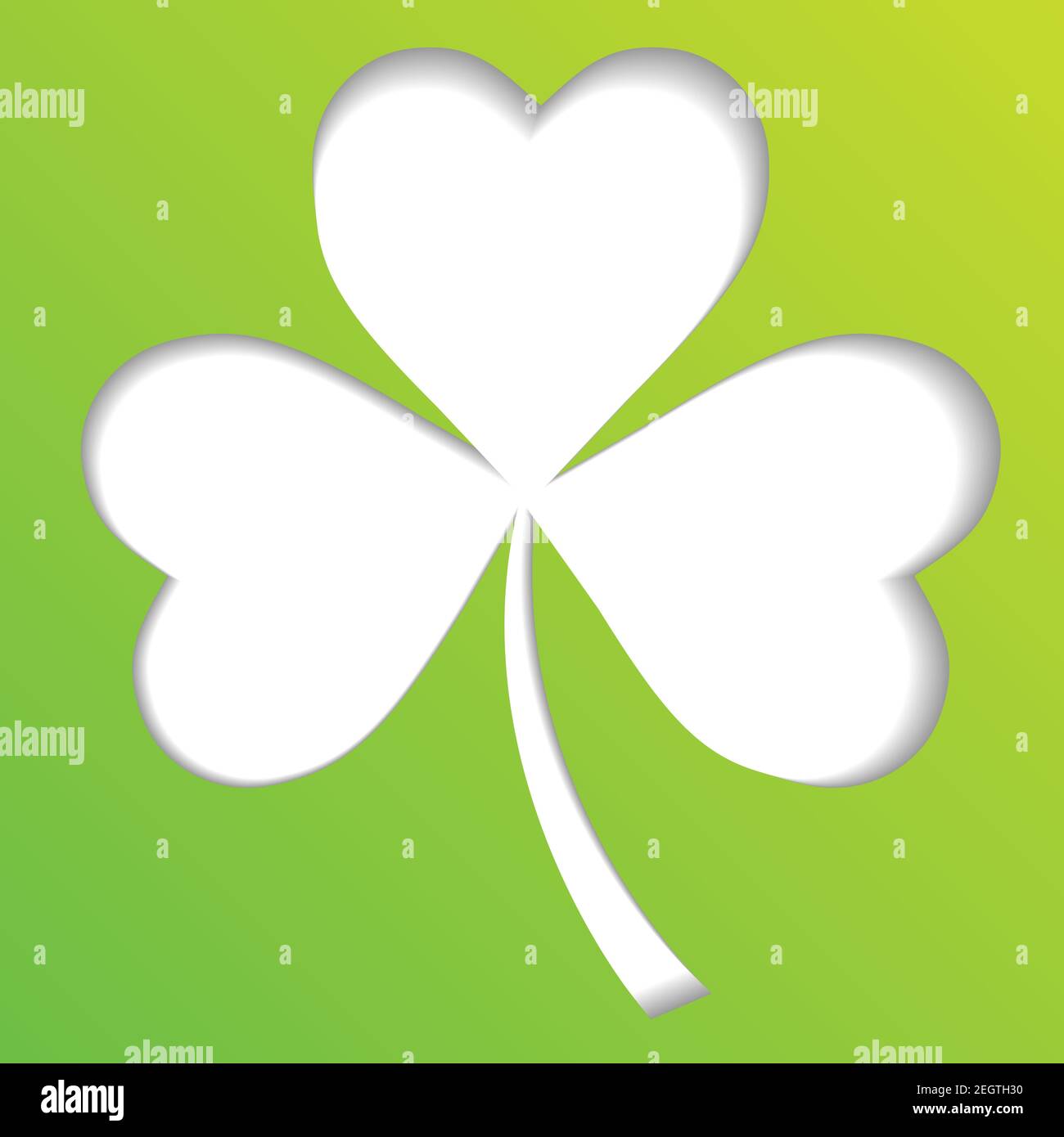 Irischer Kleeblatt hinterläßt Hintergrund für Happy St. Patrick s Day. EPS 10 Stock Vektor