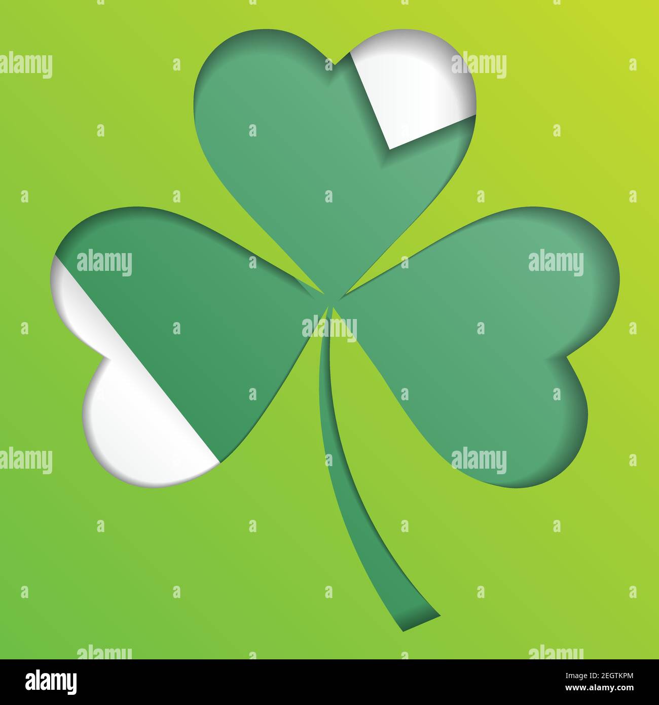 Irischer Kleeblatt hinterläßt Hintergrund für Happy St. Patrick s Day. EPS 10 Stock Vektor