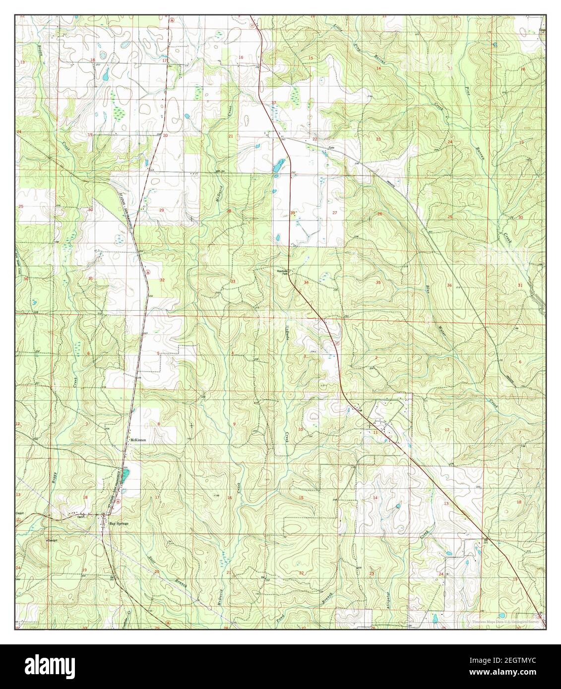 Bay Springs, Florida, Karte 1978, 1:24000, Vereinigte Staaten von Amerika von Timeless Maps, Daten U.S. Geological Survey Stockfoto
