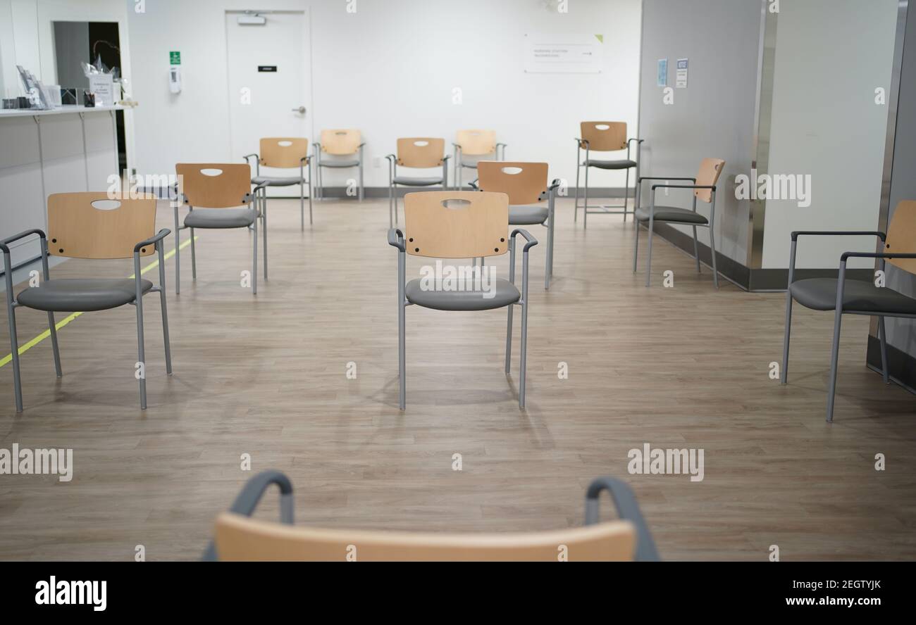 Wartezimmer im Krankenhaus Stockfoto