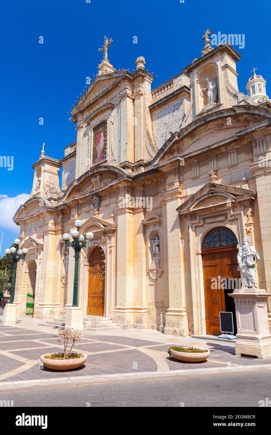 Basilika St. Paul, Il Rabat. Römisch-katholische Pfarrkirche in Rabat, Malta Stockfoto