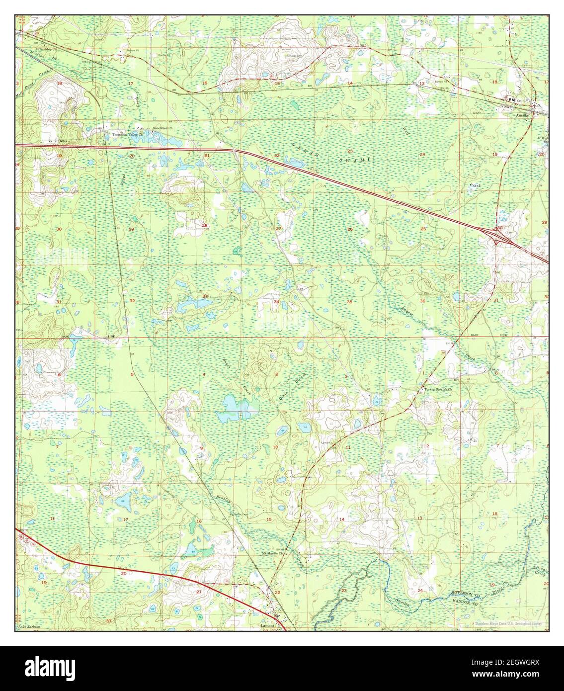 Lamont, Florida, Karte 1955, 1:24000, Vereinigte Staaten von Amerika von Timeless Maps, Daten U.S. Geological Survey Stockfoto