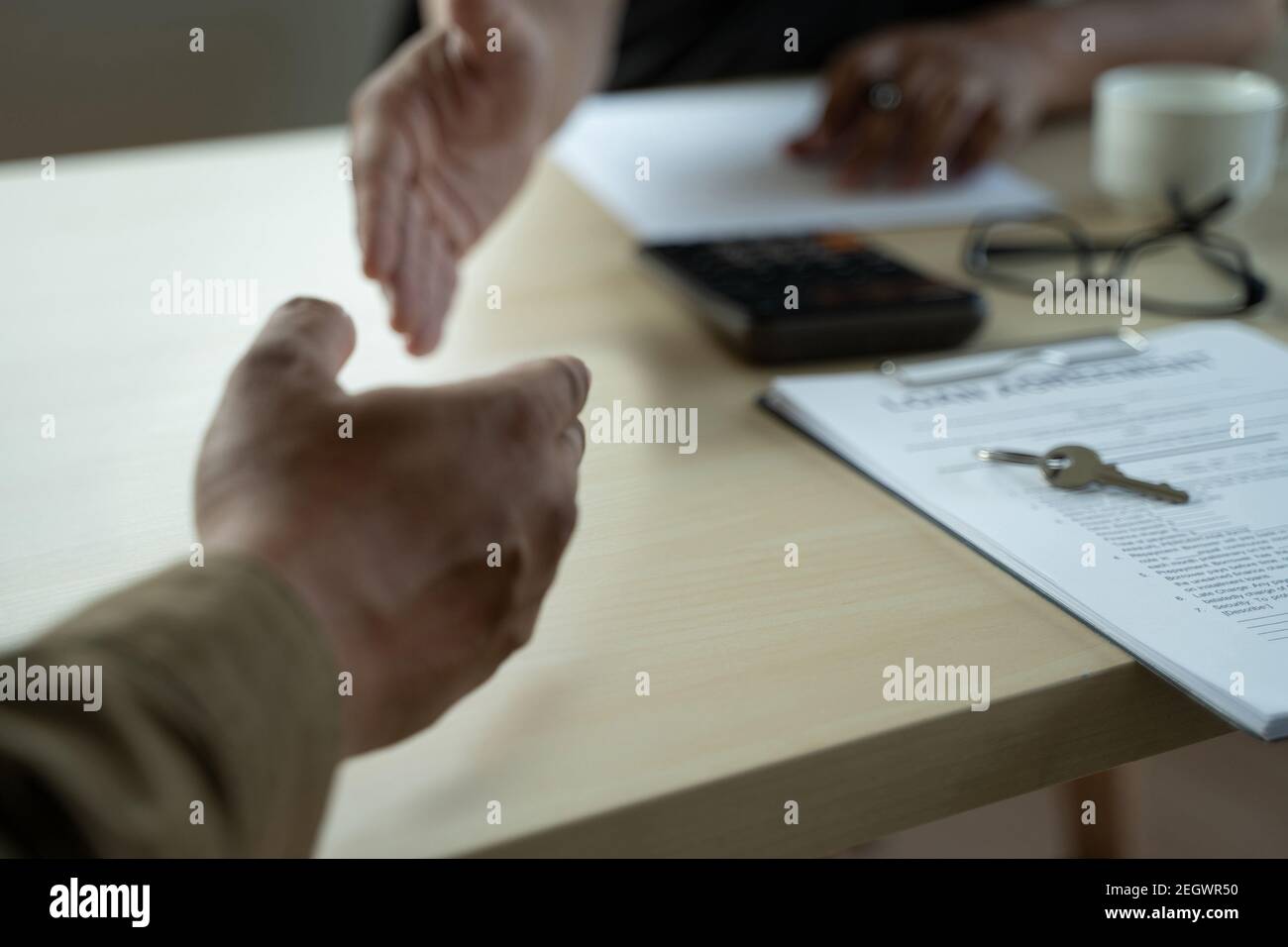 DARLEHEN Geschäft und Finanzen Geschäft Darlehen Vereinbarung Immobilien, Darlehen und Investitionen Stockfoto