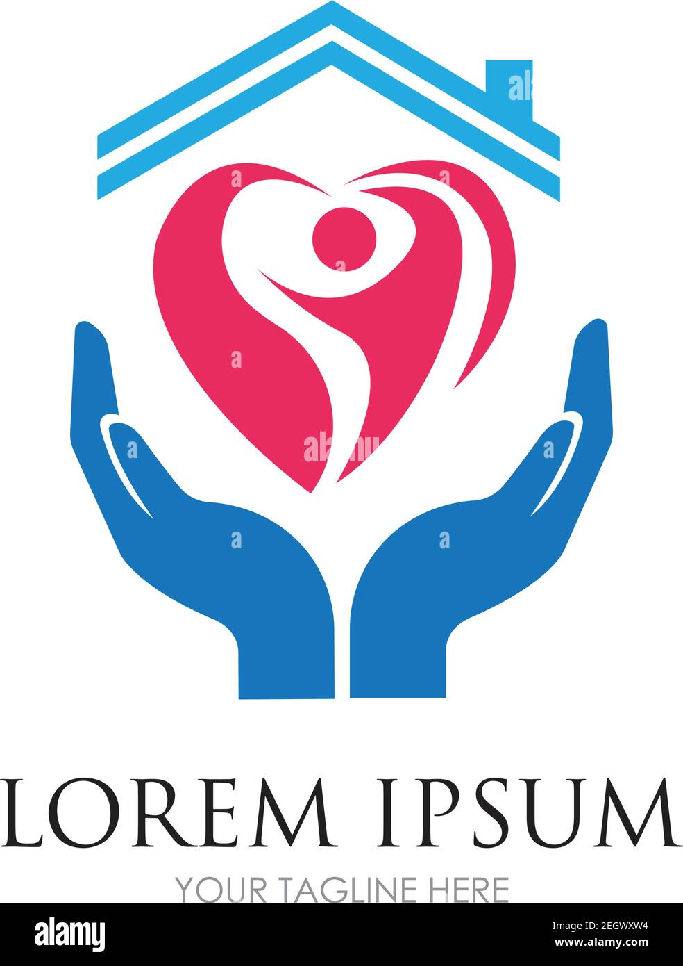 Home Care Logo Design Vektor Symbol Symbol House Care Logo Vorlage ...
