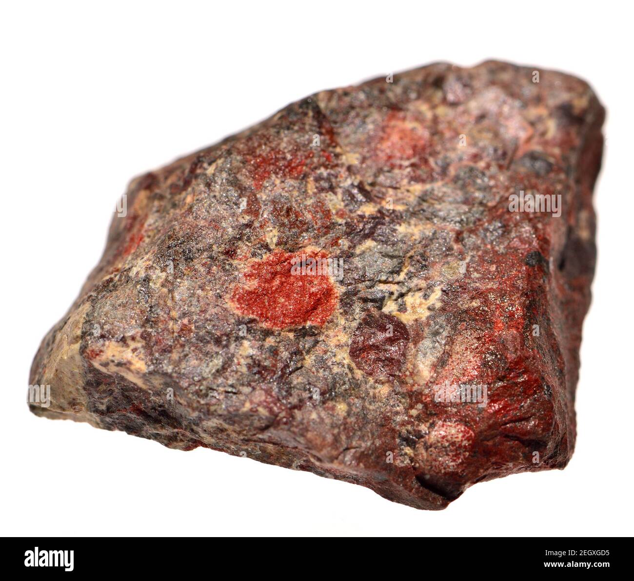 Brekzie (Südafrika) Sedimentgestein aus gebrochen Fragmente von Mineralien oder Felsen zusammen durch eine feinkörnige Matrix Stockfoto