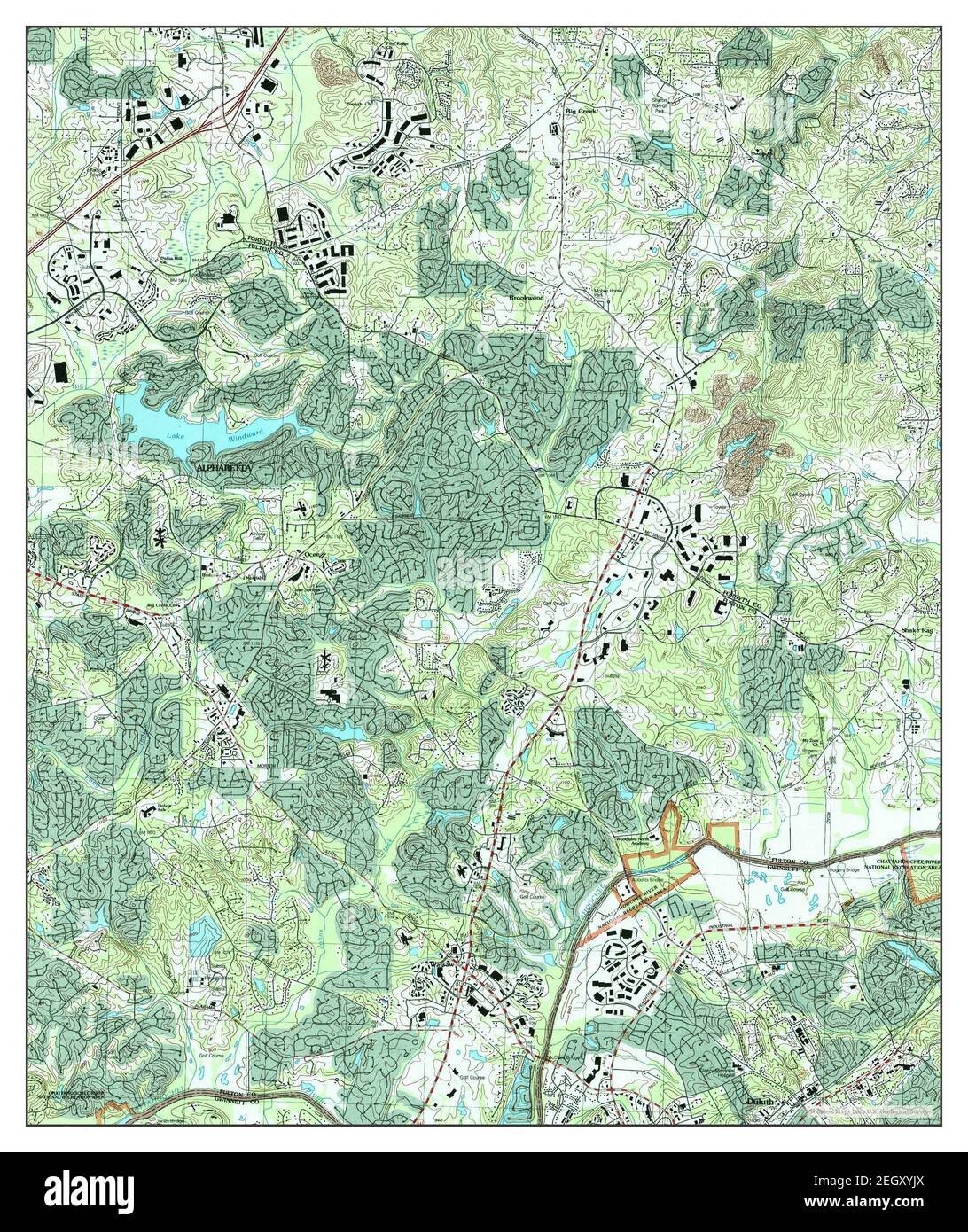 Duluth, Georgia, Karte 1999, 1:24000, Vereinigte Staaten von Amerika von Timeless Maps, Daten U.S. Geological Survey Stockfoto