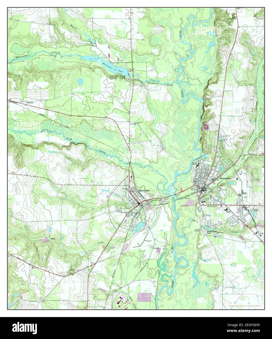 Montezuma, Georgia, Karte 1971, 1:24000, Vereinigte Staaten von Amerika von Timeless Maps, Daten U.S. Geological Survey Stockfoto