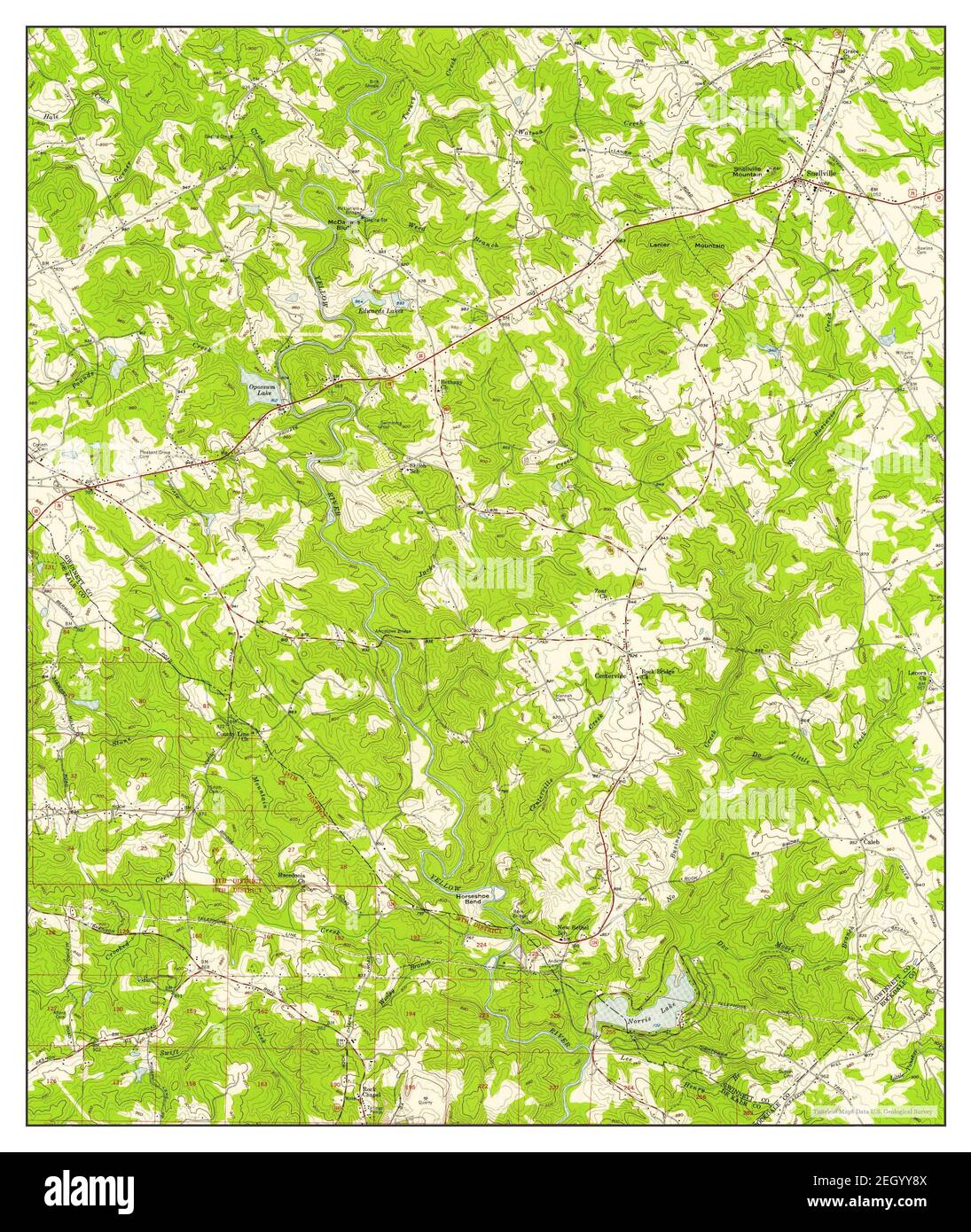 Snellville, Georgia, Karte 1956, 1:24000, Vereinigte Staaten von Amerika von Timeless Maps, Daten U.S. Geological Survey Stockfoto