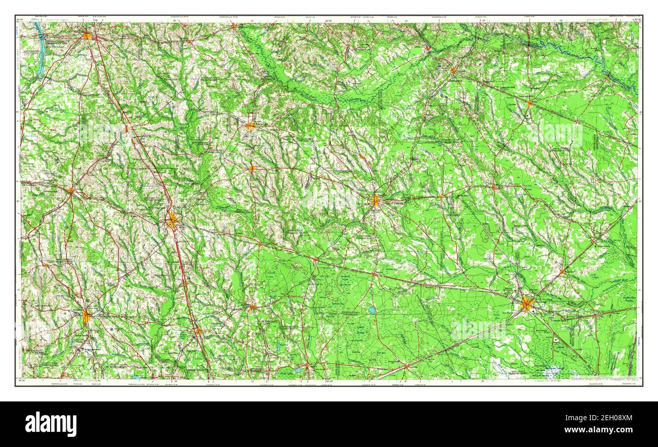 Waycross, Georgia, Karte 1953, 1:250000, Vereinigte Staaten von Amerika von Timeless Maps, Daten U.S. Geological Survey Stockfoto