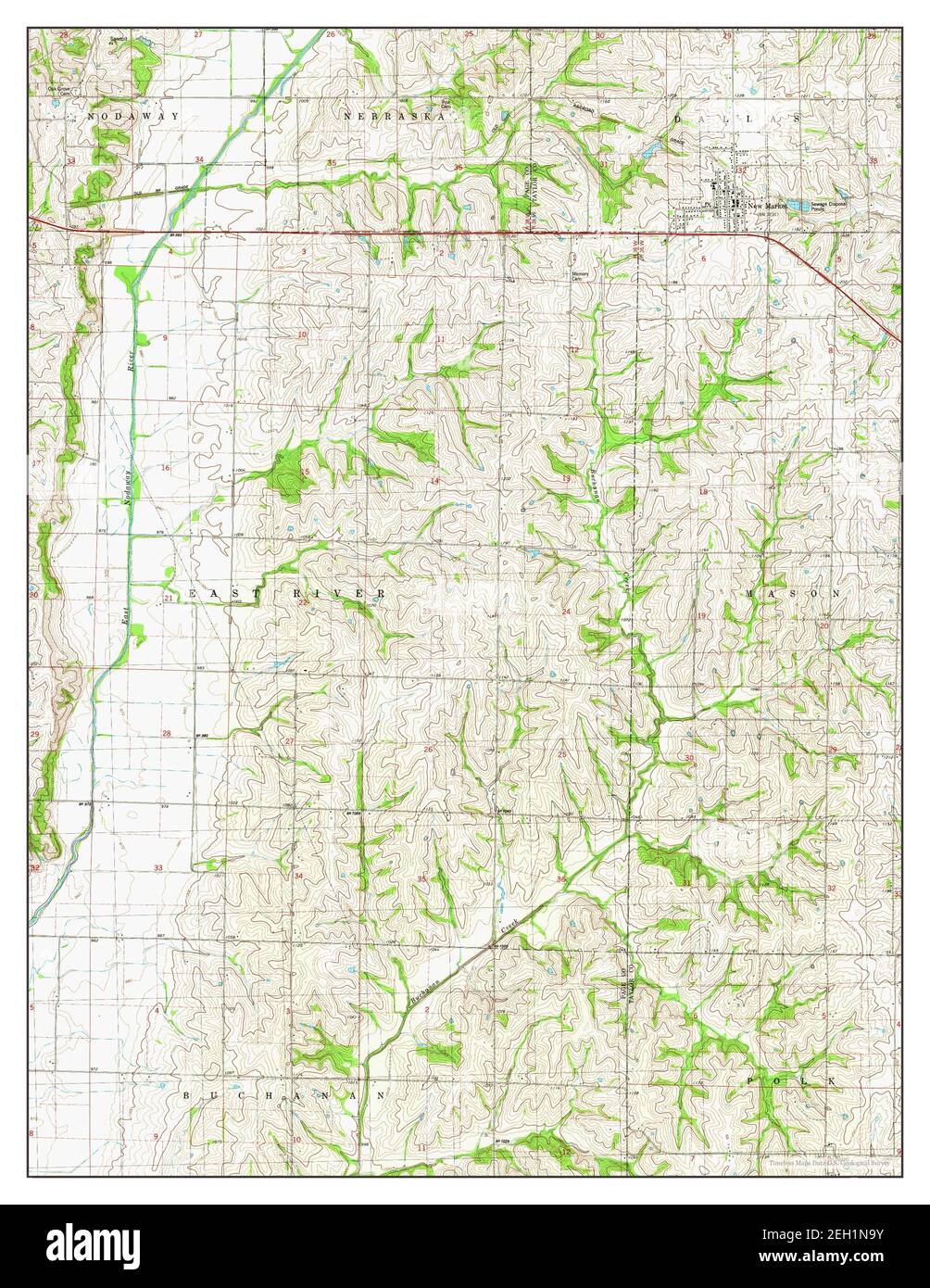 New Market, Iowa, Karte 1980, 1:24000, Vereinigte Staaten von Amerika von Timeless Maps, Daten U.S. Geological Survey Stockfoto