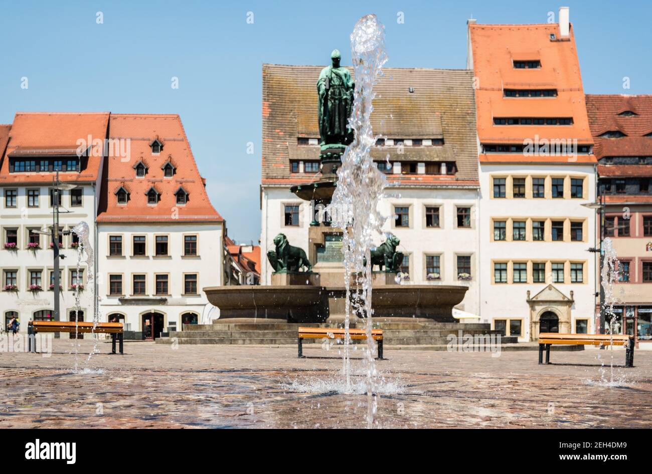 Altstadt von Freiberg in Sachsen Stockfoto