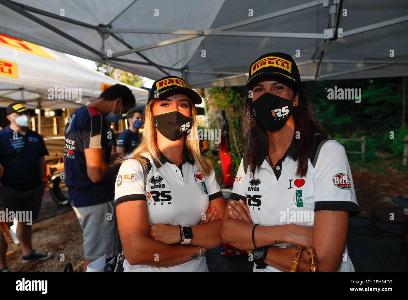 57 SOMASCHINI Rachele (ITA), ZANCHETTA Giulia (ITA), Team Rachele Somaschini, Peugeot 208 Rally4 , Portrait , während der Rallye Roma Capitale 2020, 1st Runde der FIA European Rally Championship 2020, vom 24. Bis 26. Juli 2020 in Rom, Italien - Foto Frédéric Le Floc'h / DPPI Stockfoto