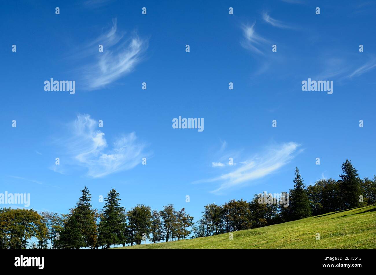 Österreich, bizarre Wolken am Himmel Stockfoto