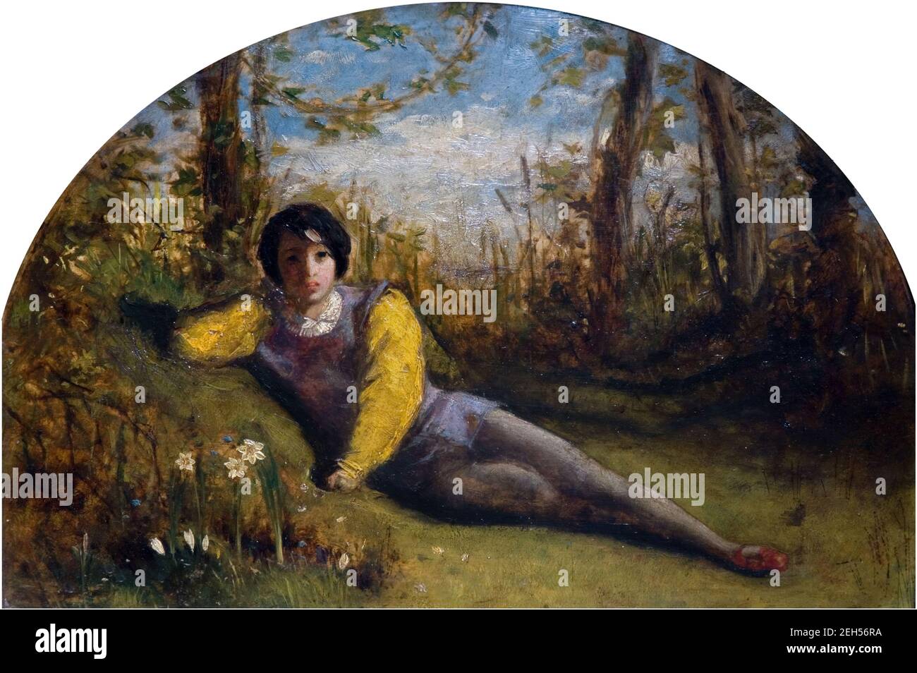 Der Junge Dichter - Ölstudie, 1849. Stockfoto