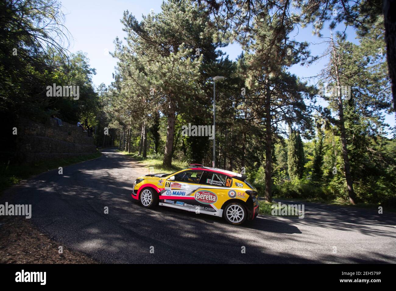 57 SOMASCHINI Rachele (ITA), ZANCHETTA Giulia (ITA), Team Rachele Somaschini, Peugeot 208 Rally4 , Aktion während der Rallye Roma Capitale 2020, 1st Runde der FIA European Rally Championship 2020, vom 24. Bis 26. Juli 2020 in Rom, Italien - Foto Gregory Lenormand / DPPI Stockfoto