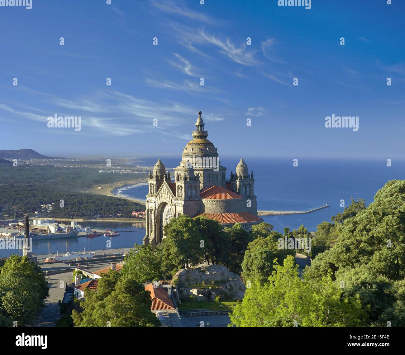 Portugal, Costa Verde, Minho Bezirk, Viana Castelo, das Heiligtum oder Basilika Santa Luzia Stockfoto