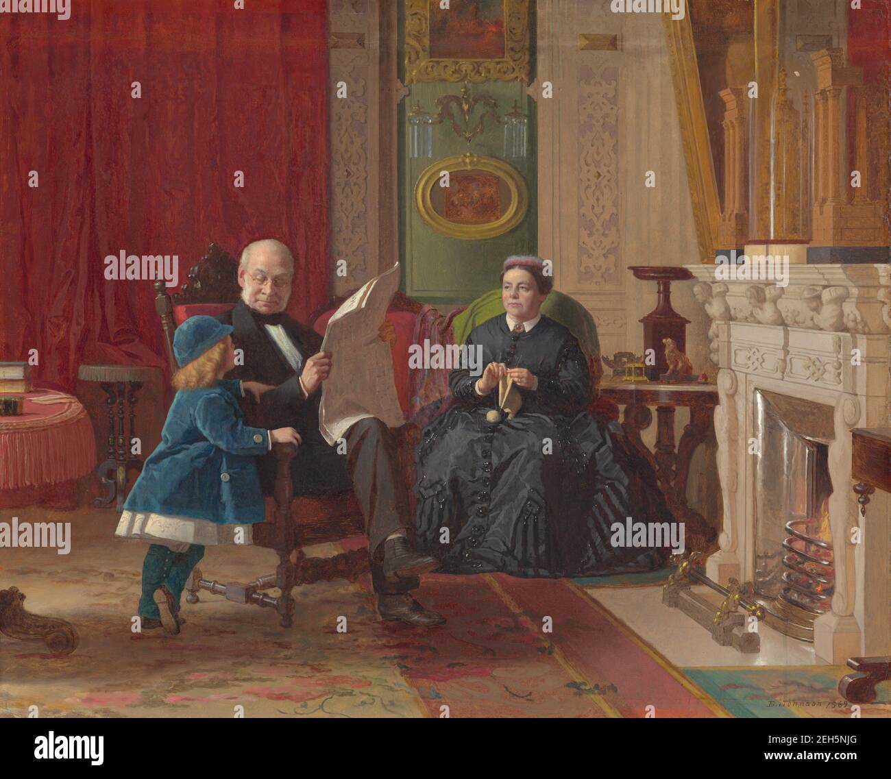 Die Familie Brown, 1869. Stockfoto