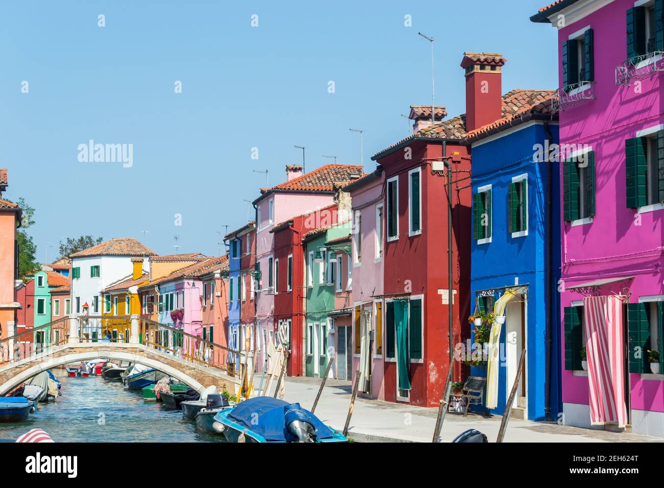 Sommernachmittag auf der Insel burano Stockfoto