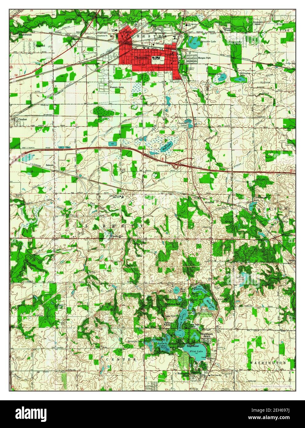 Chesterton, Indiana, Karte 1962, 1:24000, Vereinigte Staaten von Amerika von Timeless Maps, Daten U.S. Geological Survey Stockfoto