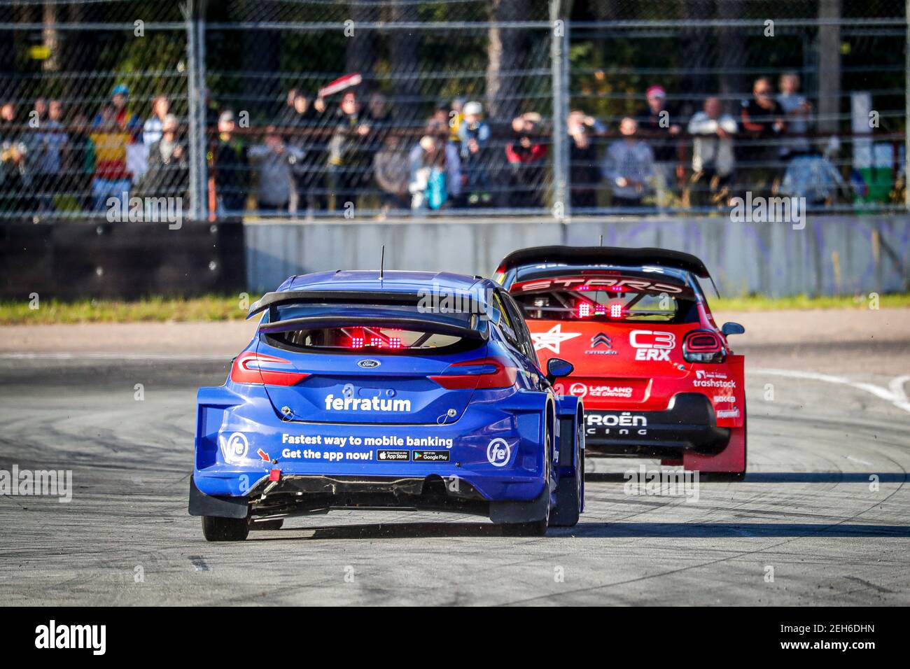 Projekt E, RAYMOND Cyril (FRA), Team Stard (AUT), Ford Fiesta, Aktion während der Neste World RX von Riga-Lettland, 5th Runde der FIA World Rallycross Championship 2020, FIA WRX, vom 19. Bis 20. September 2020 auf dem Bikernieku Compleksa Sporta Baze, in Riga, Lettland - Foto Paulo Maria / DPPI Stockfoto