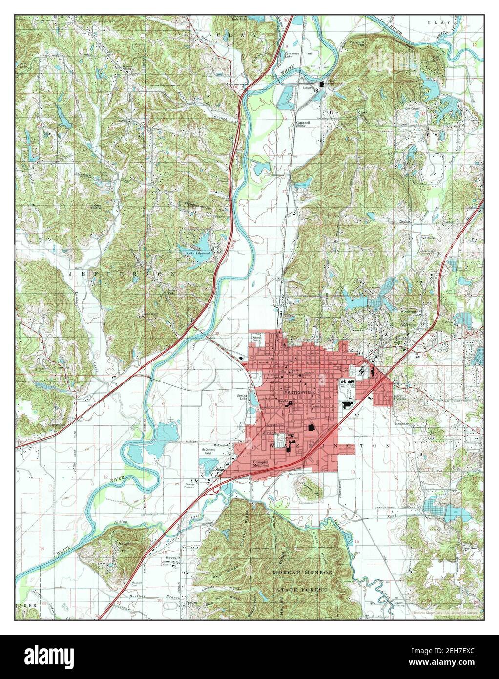 Karte von martinsville Fotos und Bildmaterial in hoher Auflösung Alamy