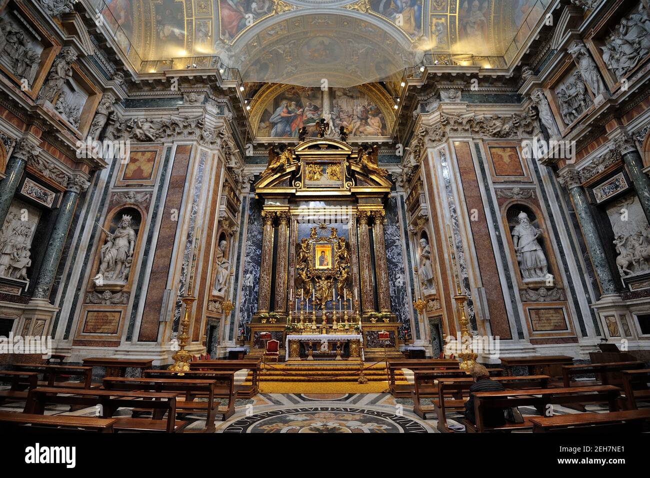 Italien, Rom, Basilika di Santa Maria Maggiore, Cappella Paolina Borghese, Kapelle des 17. Jahrhunderts Stockfoto