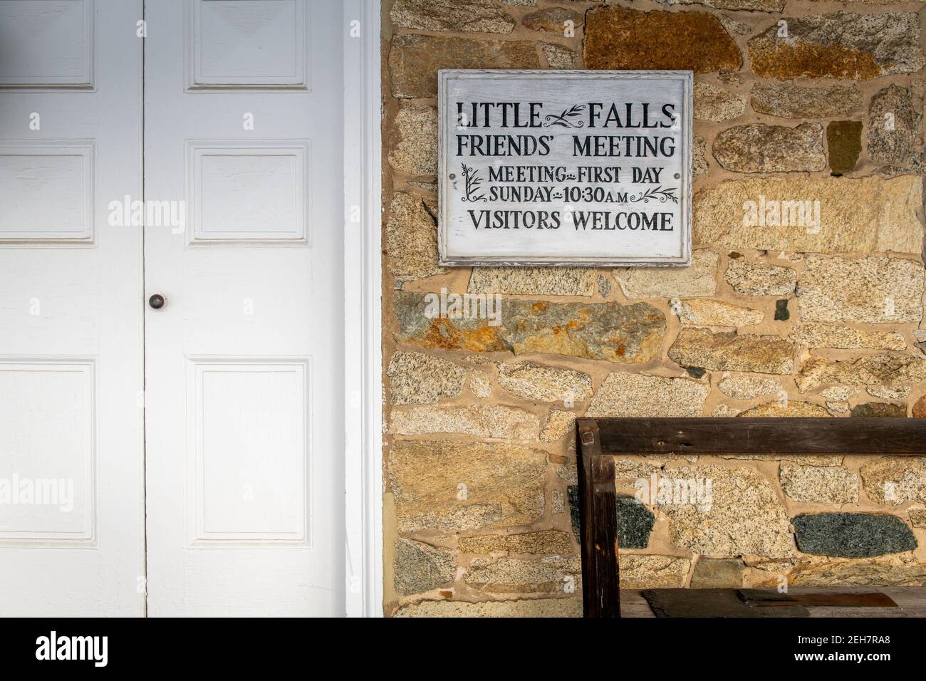 Little Falls Friends Meeting - Quaker Meeting House in Harford County Maryland Stockfoto